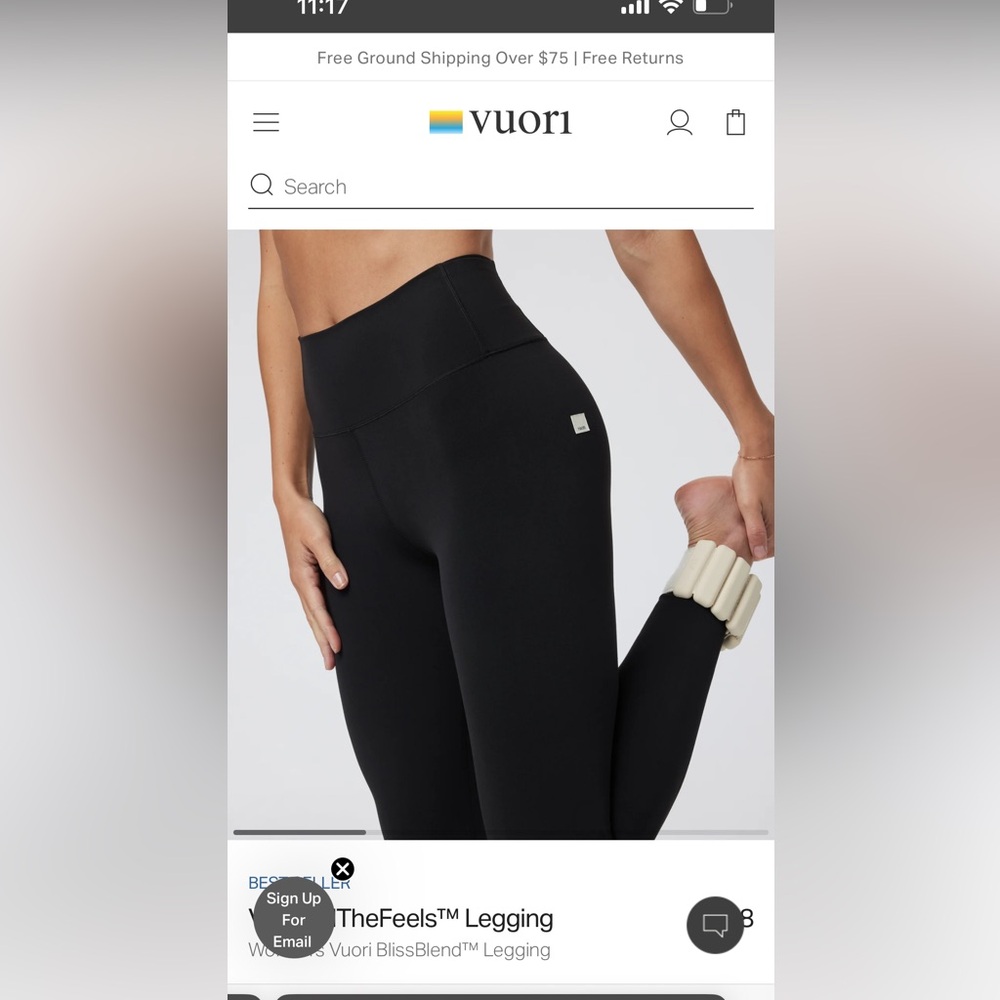 Vuori Women's VW4018 AllTheFeels Legging Black worn once